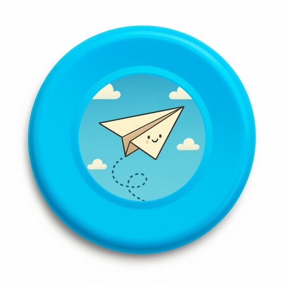 Disco de Arremesso Frisbee Aviãozinho de Papel