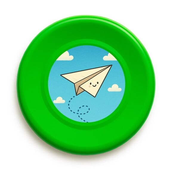 Disco de Arremesso Frisbee Aviãozinho de Papel