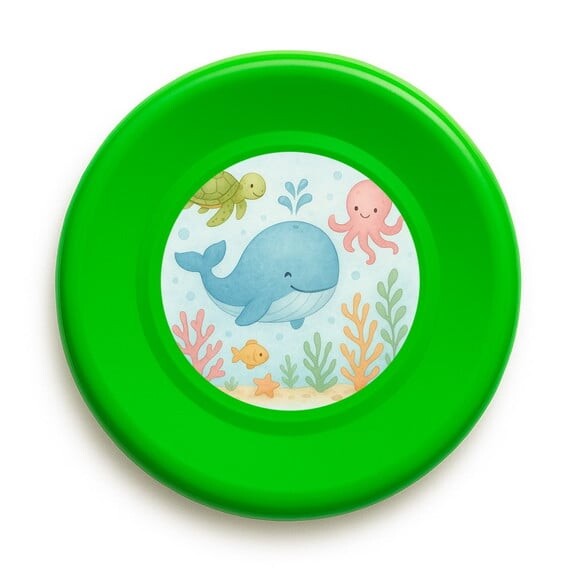 Disco de Arremesso Frisbee Baleia Aquarela