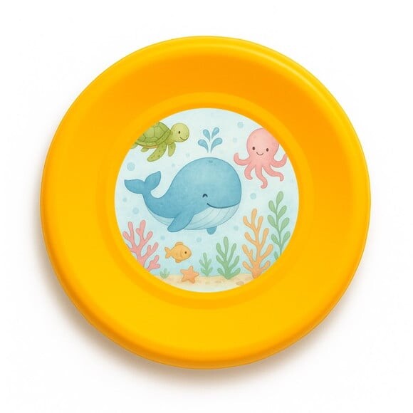 Disco de Arremesso Frisbee Baleia Aquarela