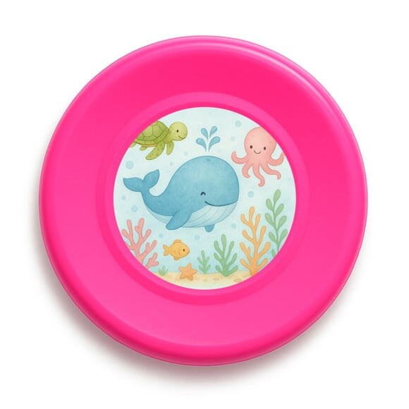 Disco de Arremesso Frisbee Baleia Aquarela