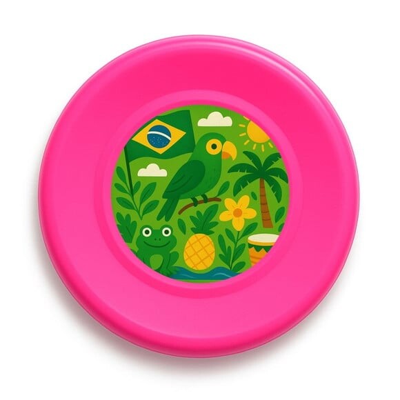 Disco de Arremesso Frisbee Brasil Verde e Amarelo