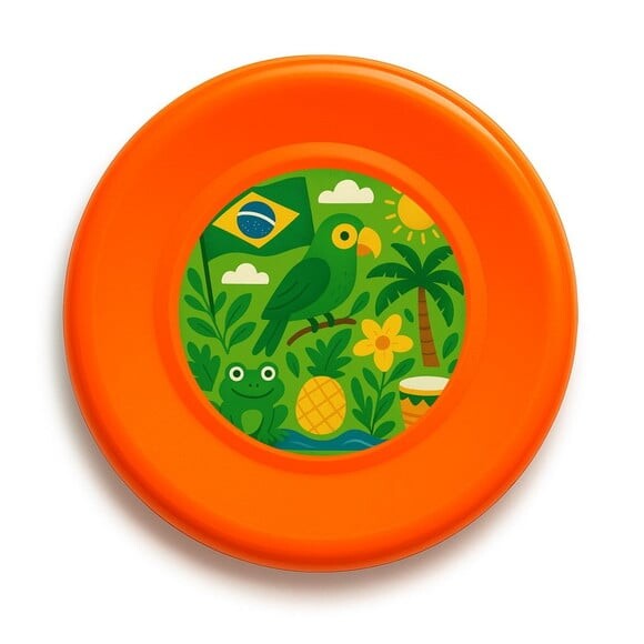 Disco de Arremesso Frisbee Brasil Verde e Amarelo