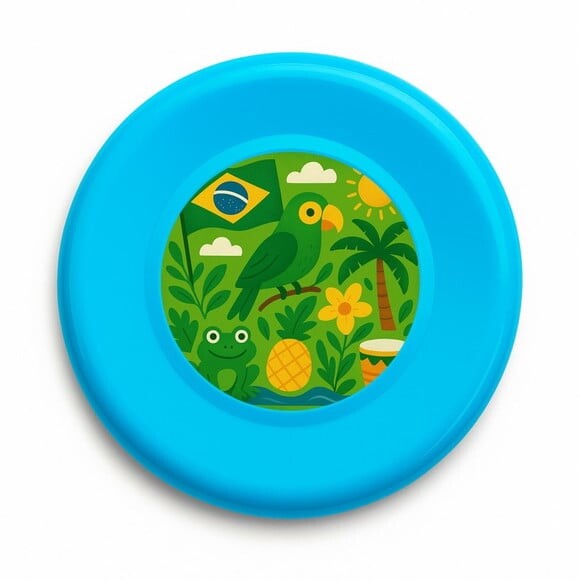Disco de Arremesso Frisbee Brasil Verde e Amarelo