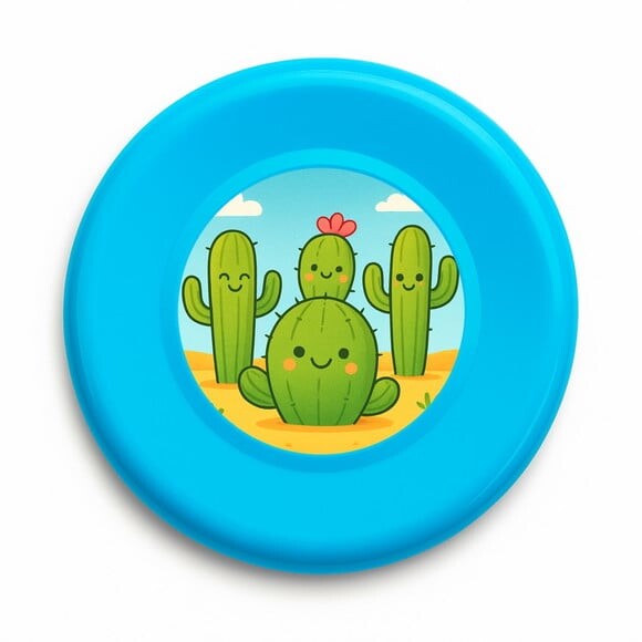 Disco de Arremesso Frisbee Cactos Fofos