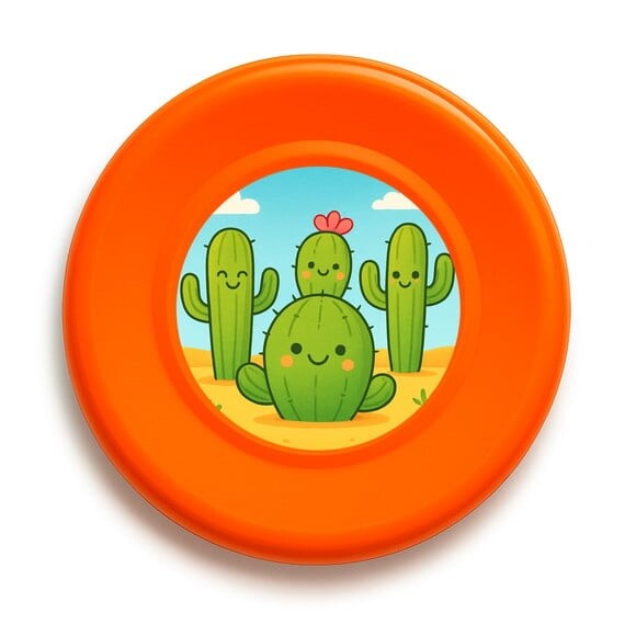 Disco de Arremesso Frisbee Cactos Fofos