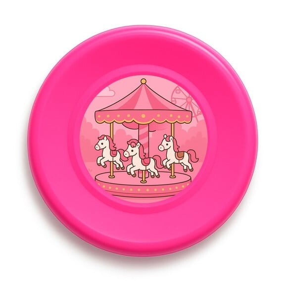Disco de Arremesso Frisbee Carrossel Rosa