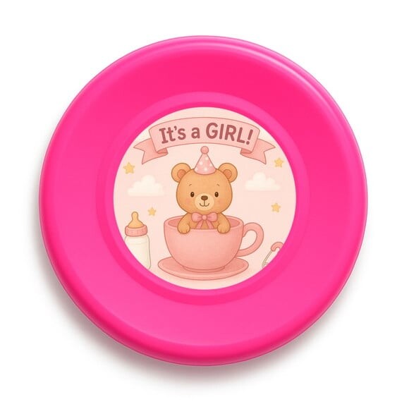 Disco de Arremesso Frisbee Chá de Bebê Menina