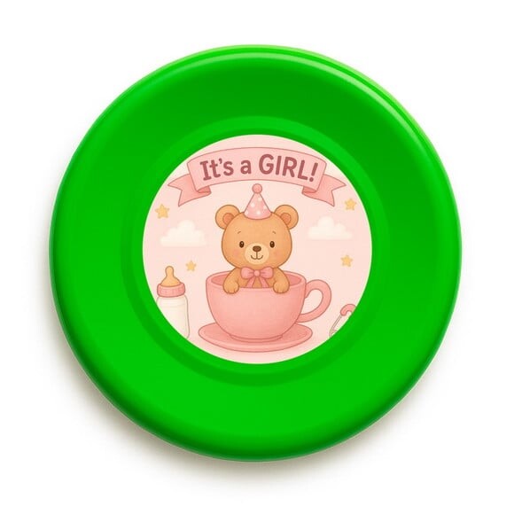 Disco de Arremesso Frisbee Chá de Bebê Menina