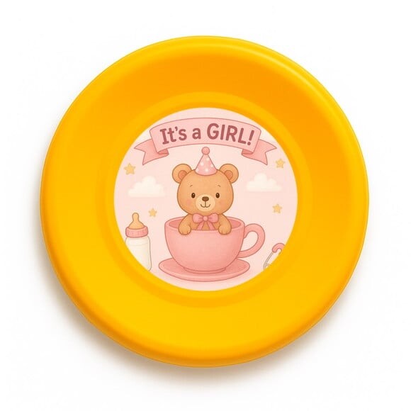 Disco de Arremesso Frisbee Chá de Bebê Menina