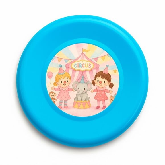 Disco de Arremesso Frisbee Circo Palhacinhas Aquarela