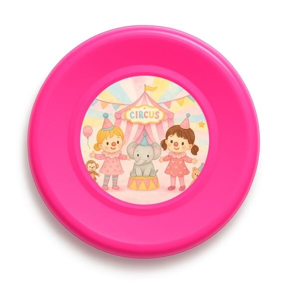 Disco de Arremesso Frisbee Circo Palhacinhas Aquarela