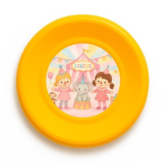 Disco de Arremesso Frisbee Circo Palhacinhas Aquarela