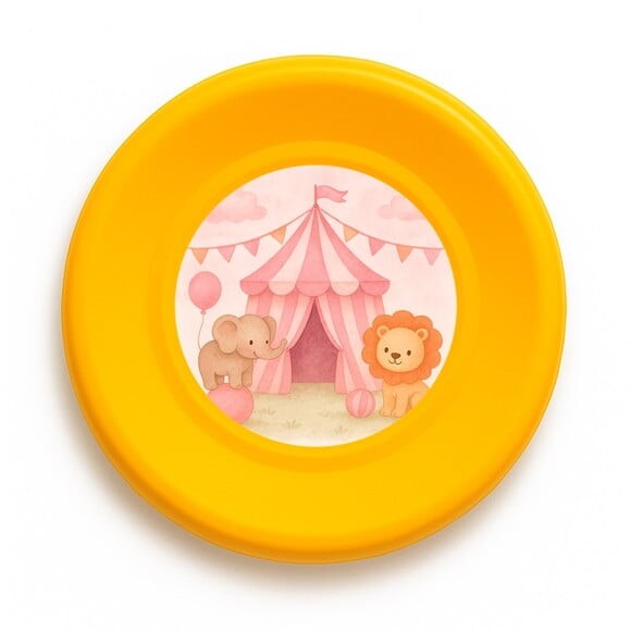 Disco de Arremesso Frisbee Circo Rosa Aquarela