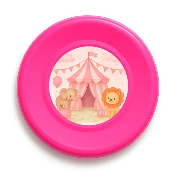 Disco de Arremesso Frisbee Circo Rosa Aquarela