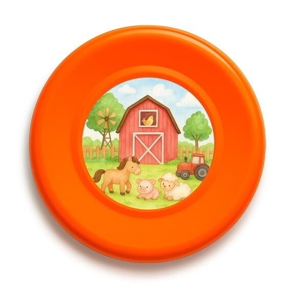 Disco de Arremesso Frisbee Fazendinha Aquarela
