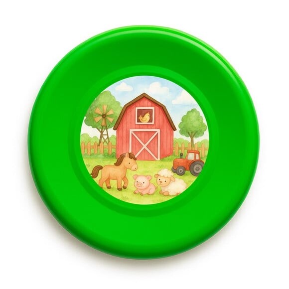 Disco de Arremesso Frisbee Fazendinha Aquarela