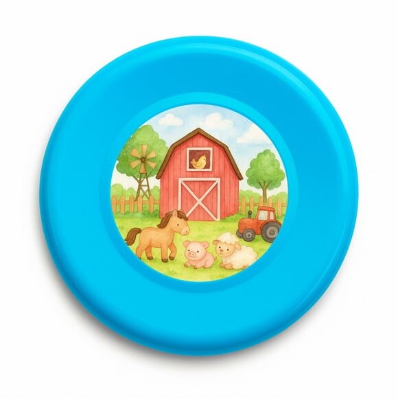 Disco de Arremesso Frisbee Fazendinha Aquarela
