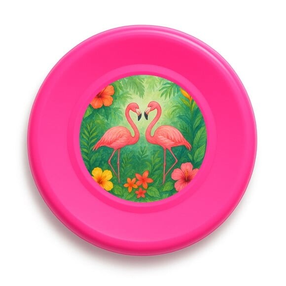 Disco de Arremesso Frisbee Flamingo Aquarela