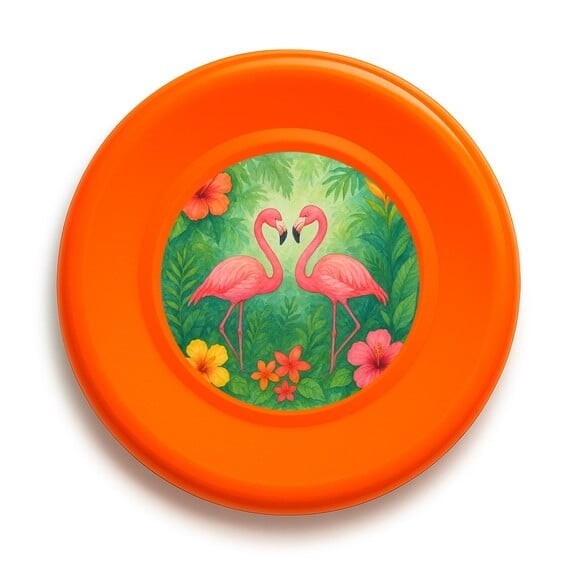 Disco de Arremesso Frisbee Flamingo Aquarela