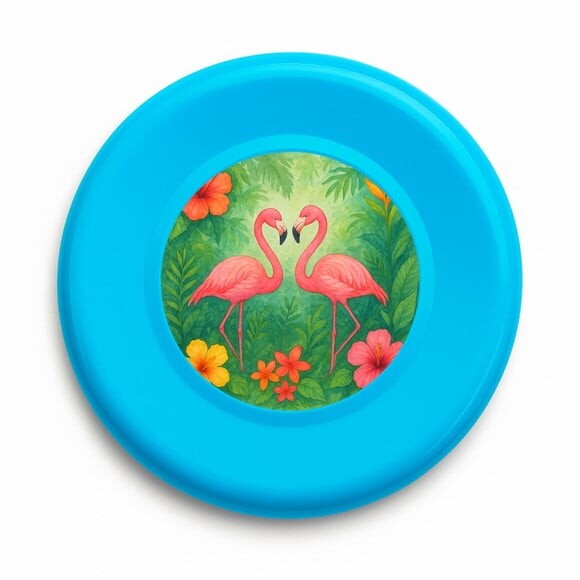 Disco de Arremesso Frisbee Flamingo Aquarela