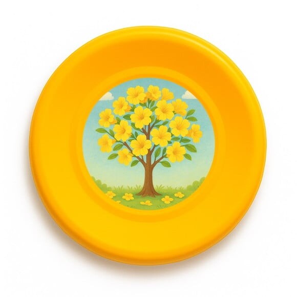 Disco de Arremesso Frisbee Flor de Ipê Amarela