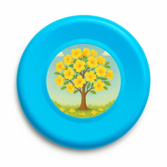 Disco de Arremesso Frisbee Flor de Ipê Amarela