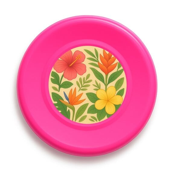 Disco de Arremesso Frisbee Flores Tropicais