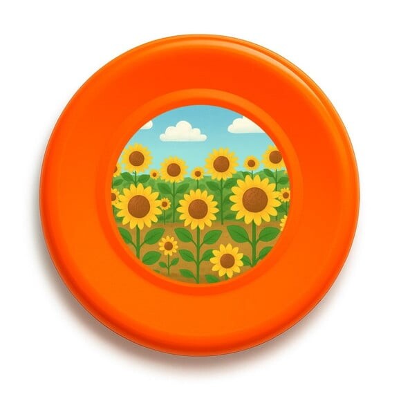 Disco de Arremesso Frisbee Girassóis