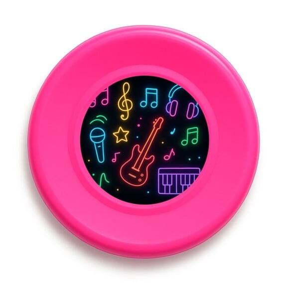 Disco de Arremesso Frisbee Neon Musical