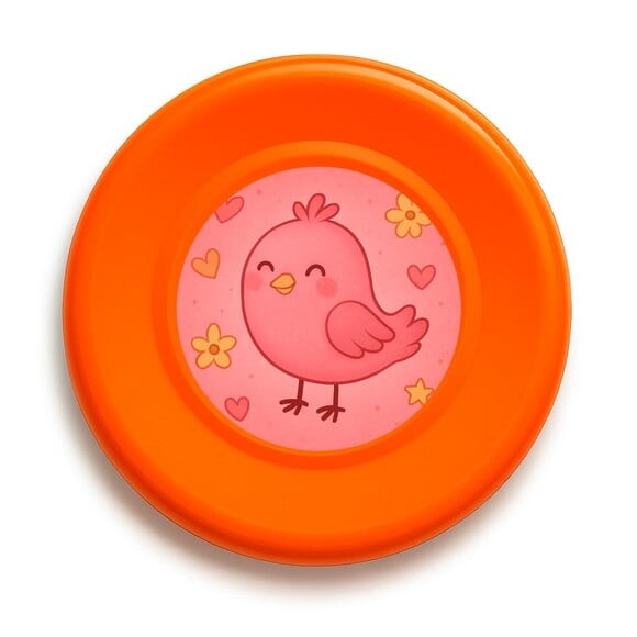 Disco de Arremesso Frisbee Passarinho Rosa