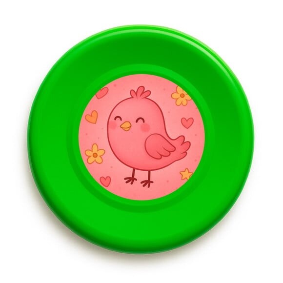 Disco de Arremesso Frisbee Passarinho Rosa
