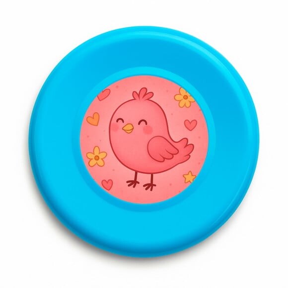 Disco de Arremesso Frisbee Passarinho Rosa