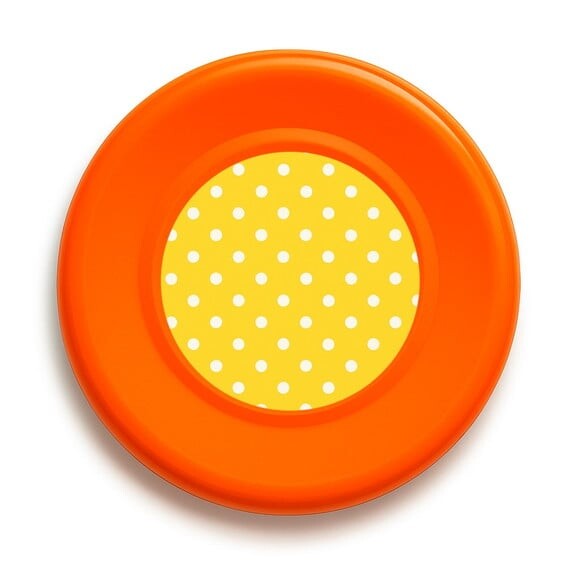 Disco de Arremesso Frisbee Poá Amarelo