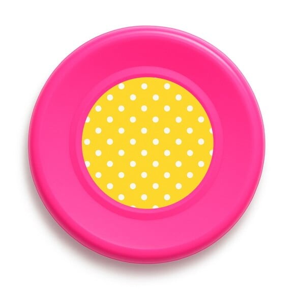 Disco de Arremesso Frisbee Poá Amarelo
