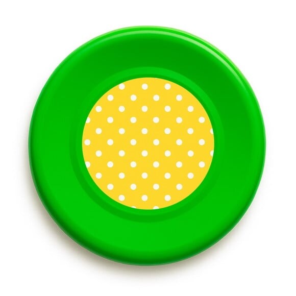 Disco de Arremesso Frisbee Poá Amarelo