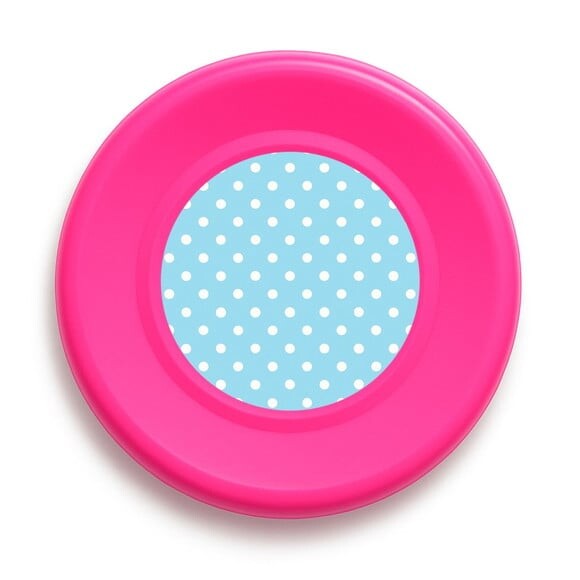 Disco de Arremesso Frisbee Poá Azul Bebê