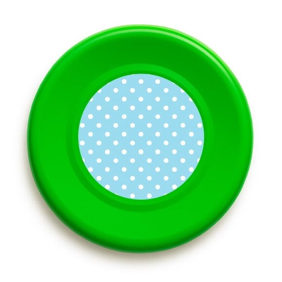 Disco de Arremesso Frisbee Poá Azul Bebê
