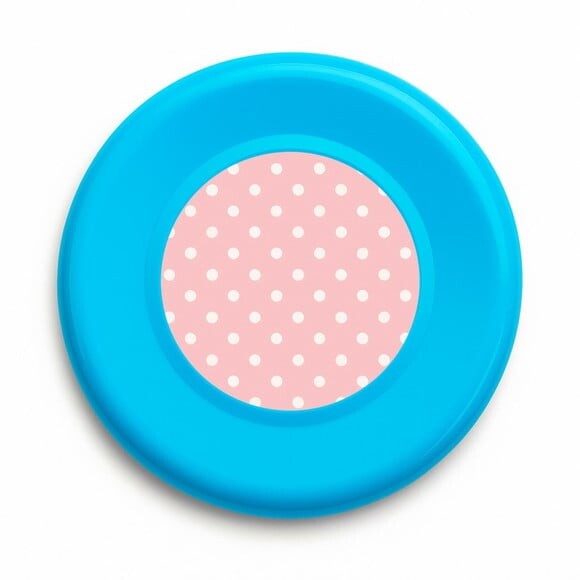 Disco de Arremesso Frisbee Poá Rosa Bebê