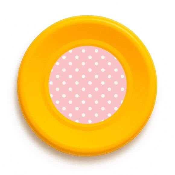 Disco de Arremesso Frisbee Poá Rosa Bebê