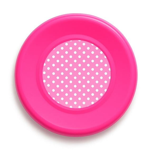 Disco de Arremesso Frisbee Poá Rosa Pink