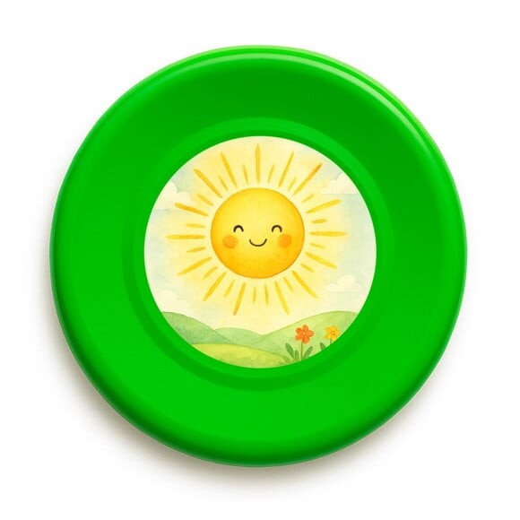Disco de Arremesso Frisbee Raio de Sol Aquarela