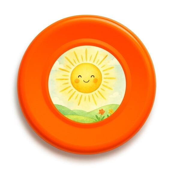 Disco de Arremesso Frisbee Raio de Sol Aquarela