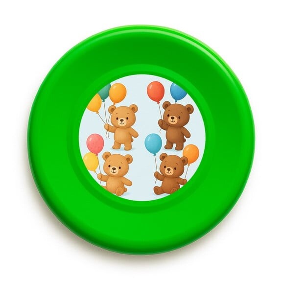 Disco de Arremesso Frisbee Ursinhos com Balões