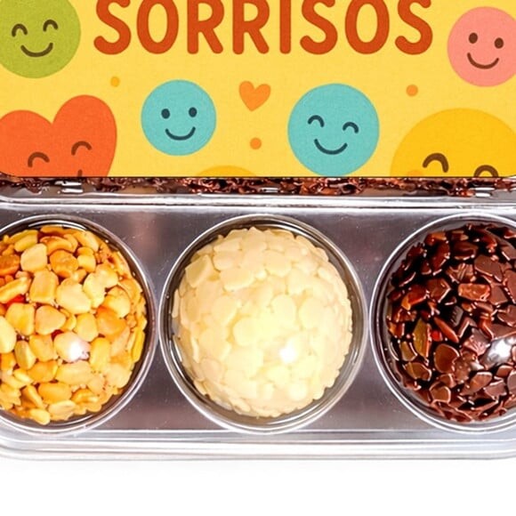 Embalagem Bolo Docinhos Personalizada 365 Sorrisos