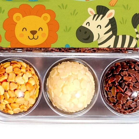 Embalagem Bolo Docinhos Personalizada Animais Divertidos