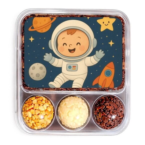 Embalagem Bolo Docinhos Personalizada Astronauta Baby
