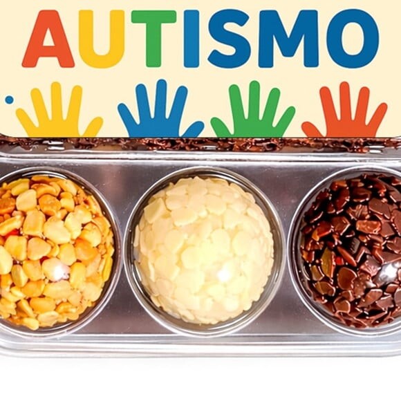 Embalagem Bolo Docinhos Personalizada Autismo