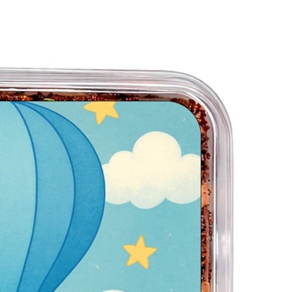 Embalagem Bolo Docinhos Personalizada Balão de Ar Azul