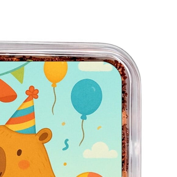 Embalagem Bolo Docinhos Personalizada Capivara Pool Party